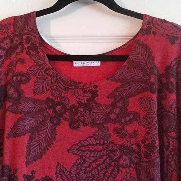 Bryn Walker Tunic w Floral design, drop shoulder - Picture 2 of 5